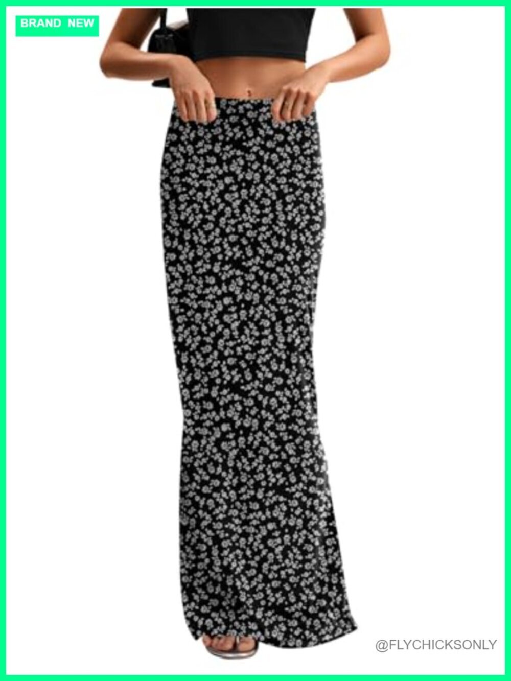 High Waist Elastic Flare Bodycon Slim Maxi Skirt